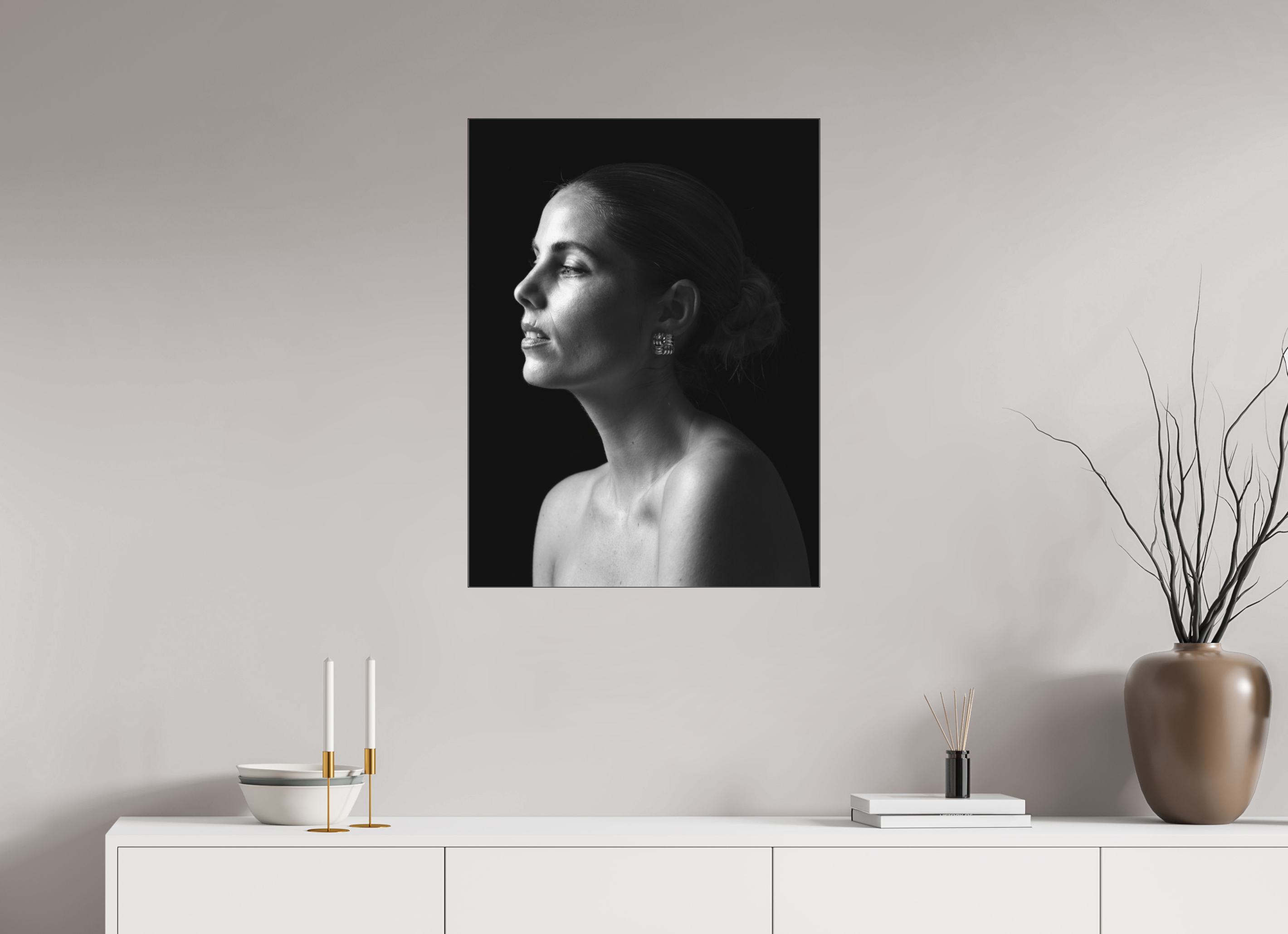 60 x 80 cm, SW Acrylglas matt 2025 06 22 Nadine Portrait Paission PiGruber 7