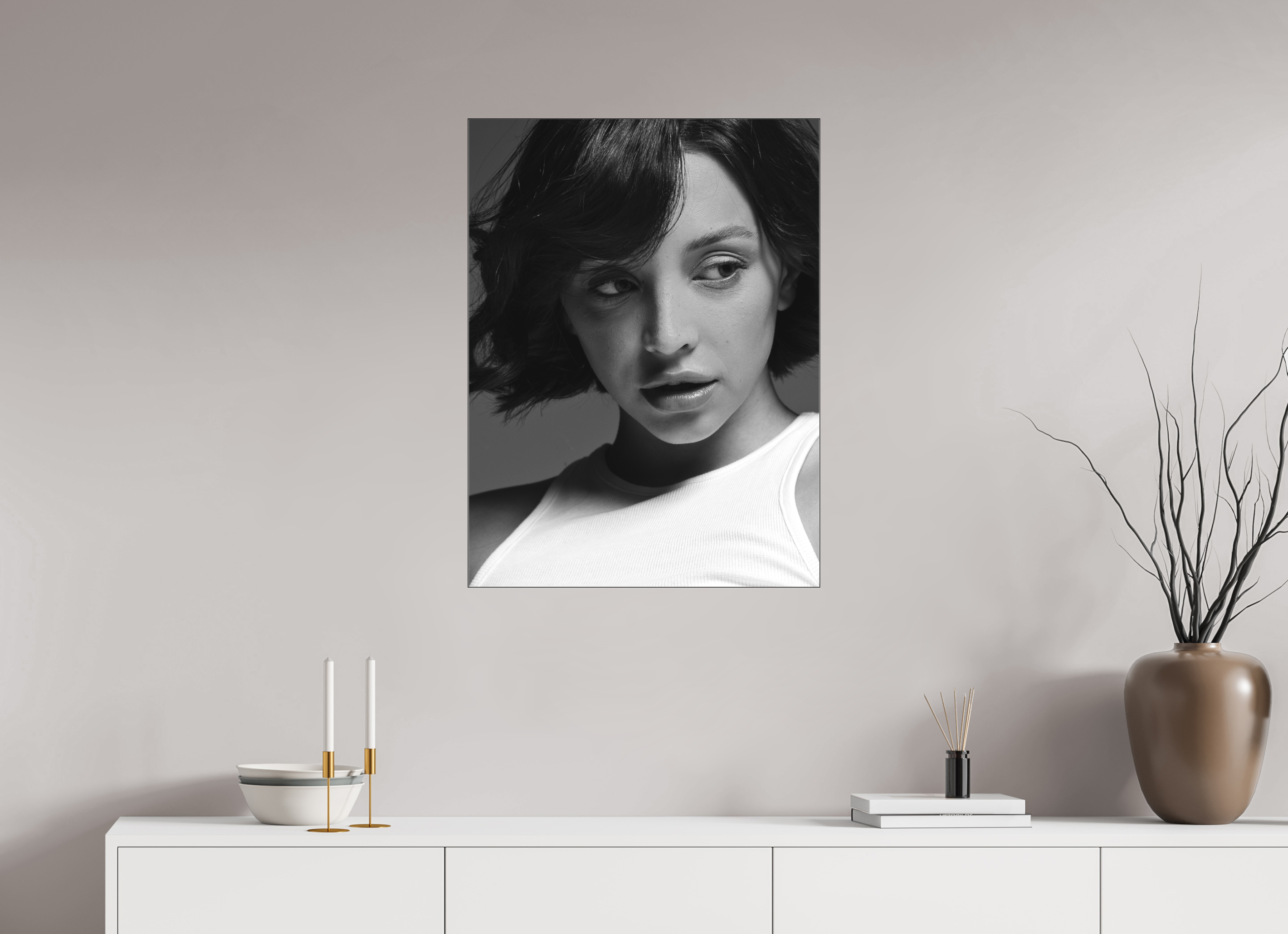 60 x 80 cm, SW Acrylglas matt Olivia Intensiv