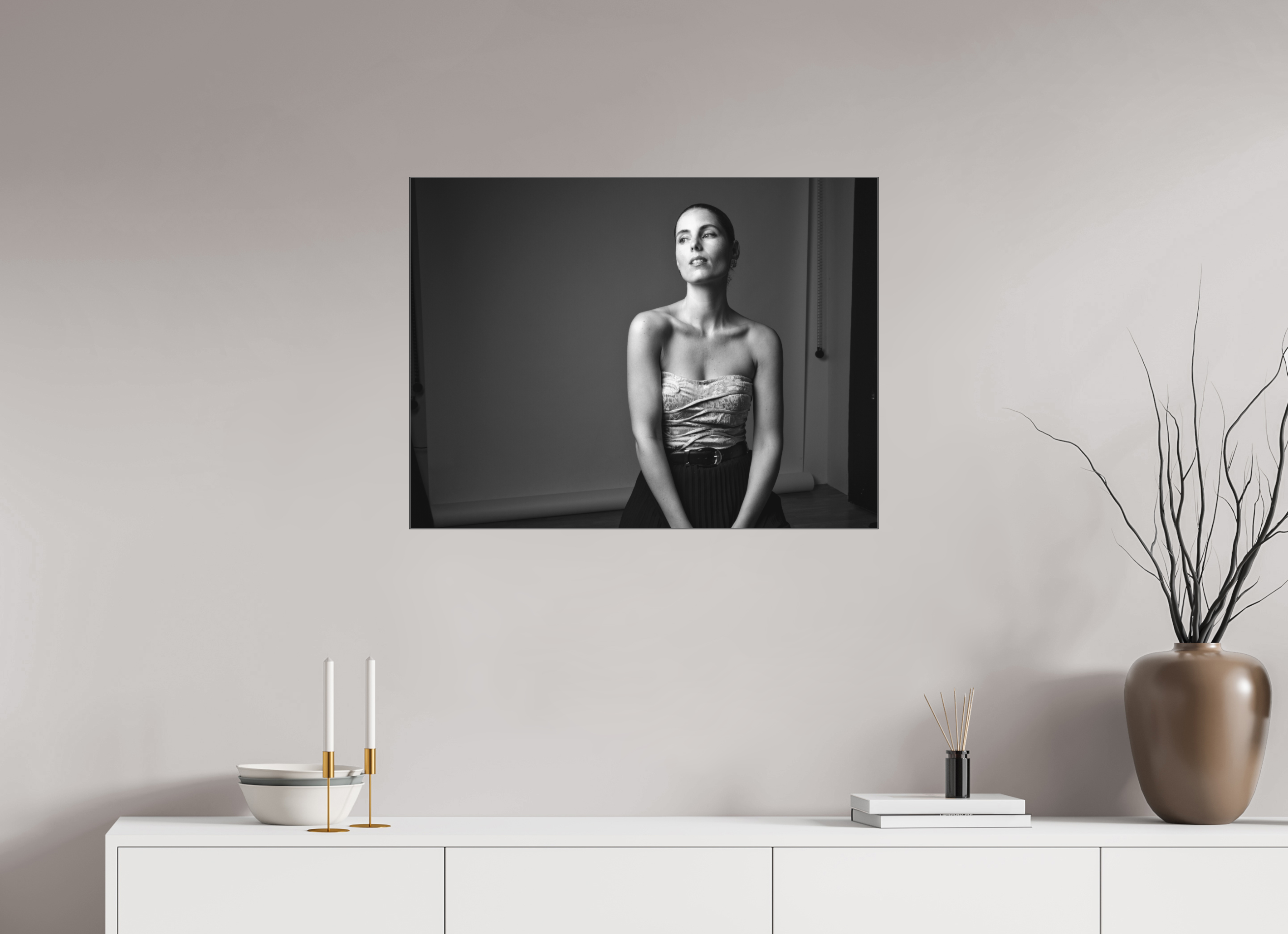 80 x 60 cm, SW Acrylglas matt Nadine - Innere Reise